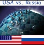 US Russia power chess game flags