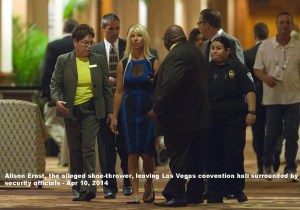 woman who threw shoe at Hillary