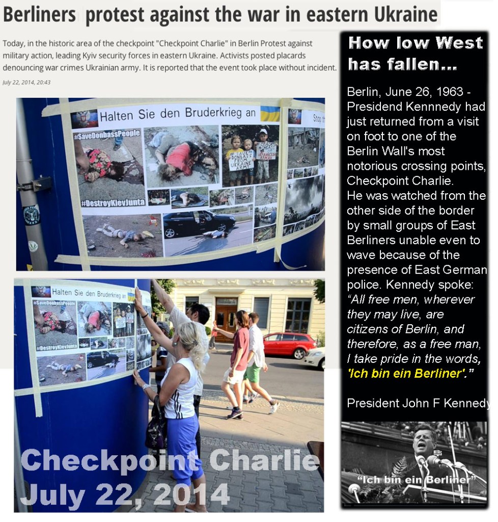 Berlin Checkpoint Charlie protest