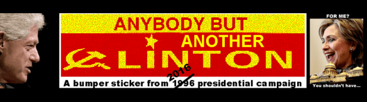 Anybody but another Klinton