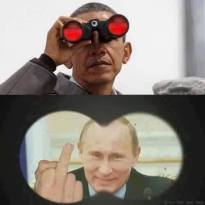 Obama Putin finger