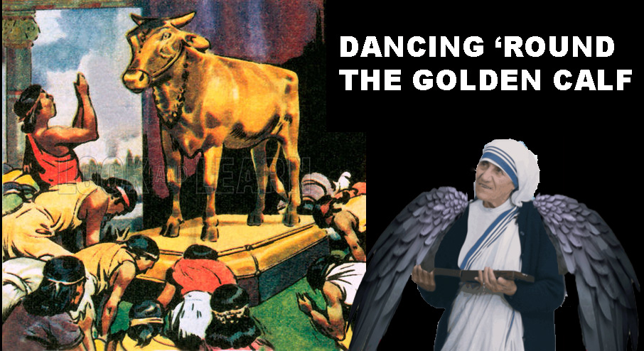 Worship of the Golden Calf. NB: Scan of small illustration.