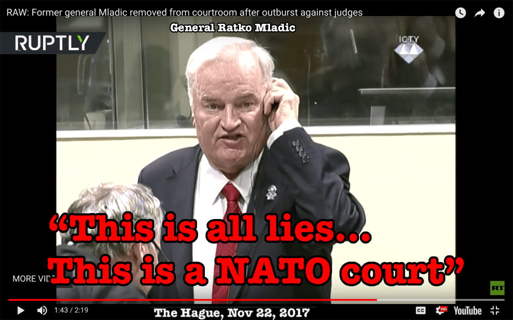 GENERAL MLADIC SENTENCED TO LIFE IN PRISON BY UN KANGAROO&nbsp;COURT